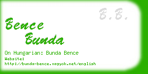 bence bunda business card